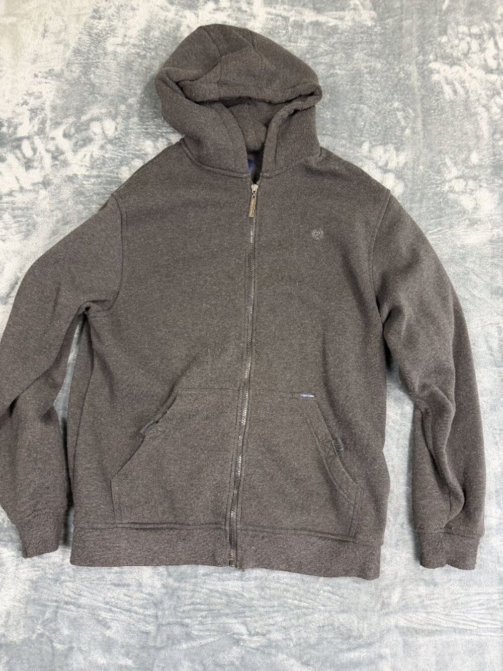 Phat Farm Mens Black Full-Zip Hoodie Sweatshirt Medium Hooded Casual Polyester